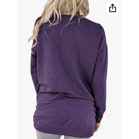 onlypuff Women's Pocket Shirt Tunic Tops Sweatshirts - Picture 3 of 4